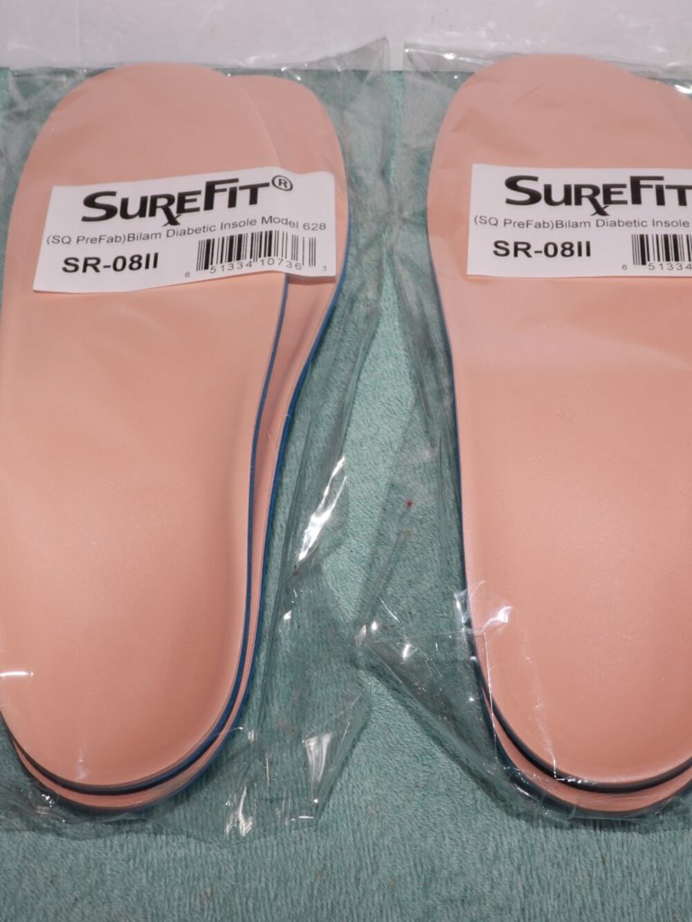 Lot Of 2 SureFit Bilam  Insole Model 628 Arch Support SR-0811